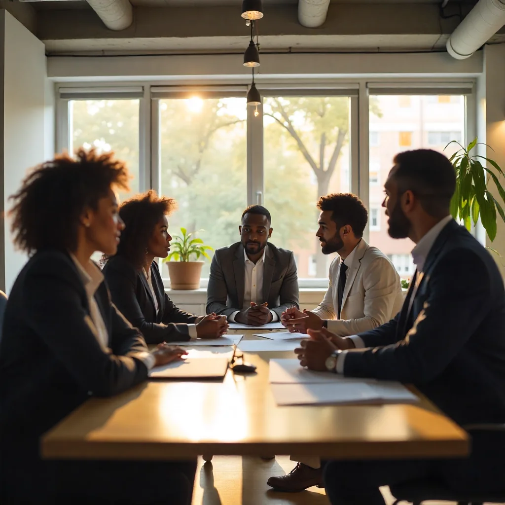 Modern tech office workspace